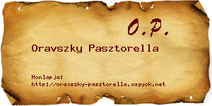 Oravszky Pasztorella névjegykártya